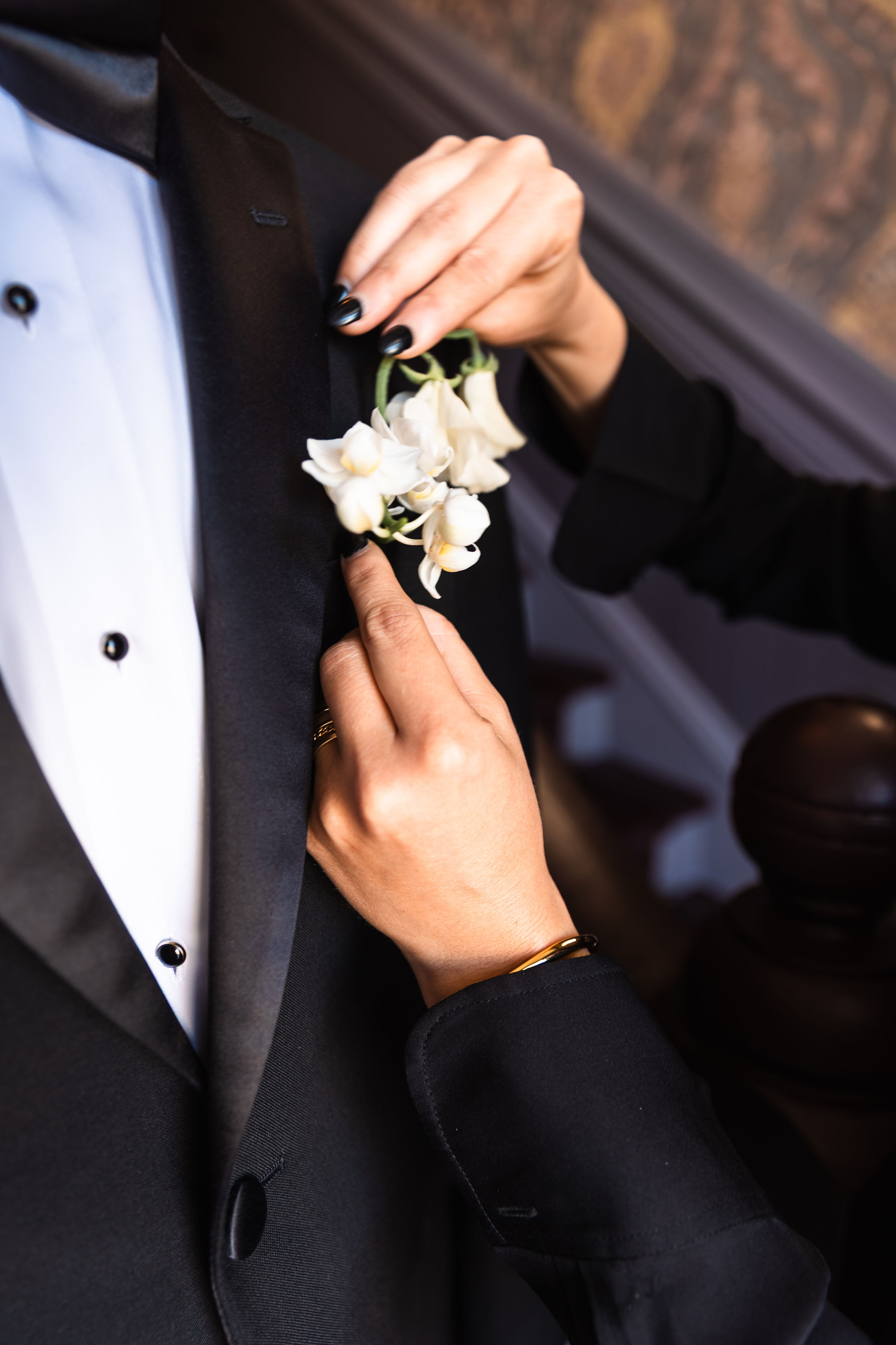 Boutonniere detail at Maison Rêve